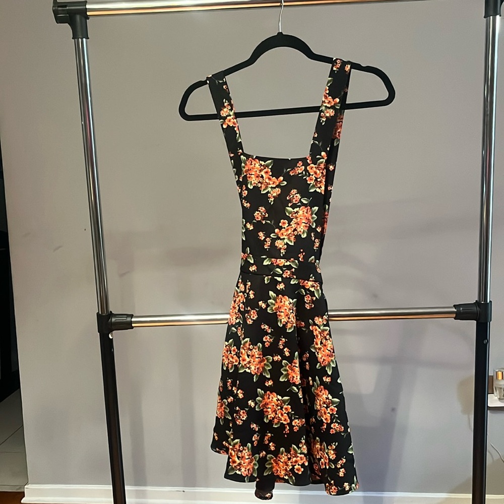 Floral Printed A Line Mini Dress